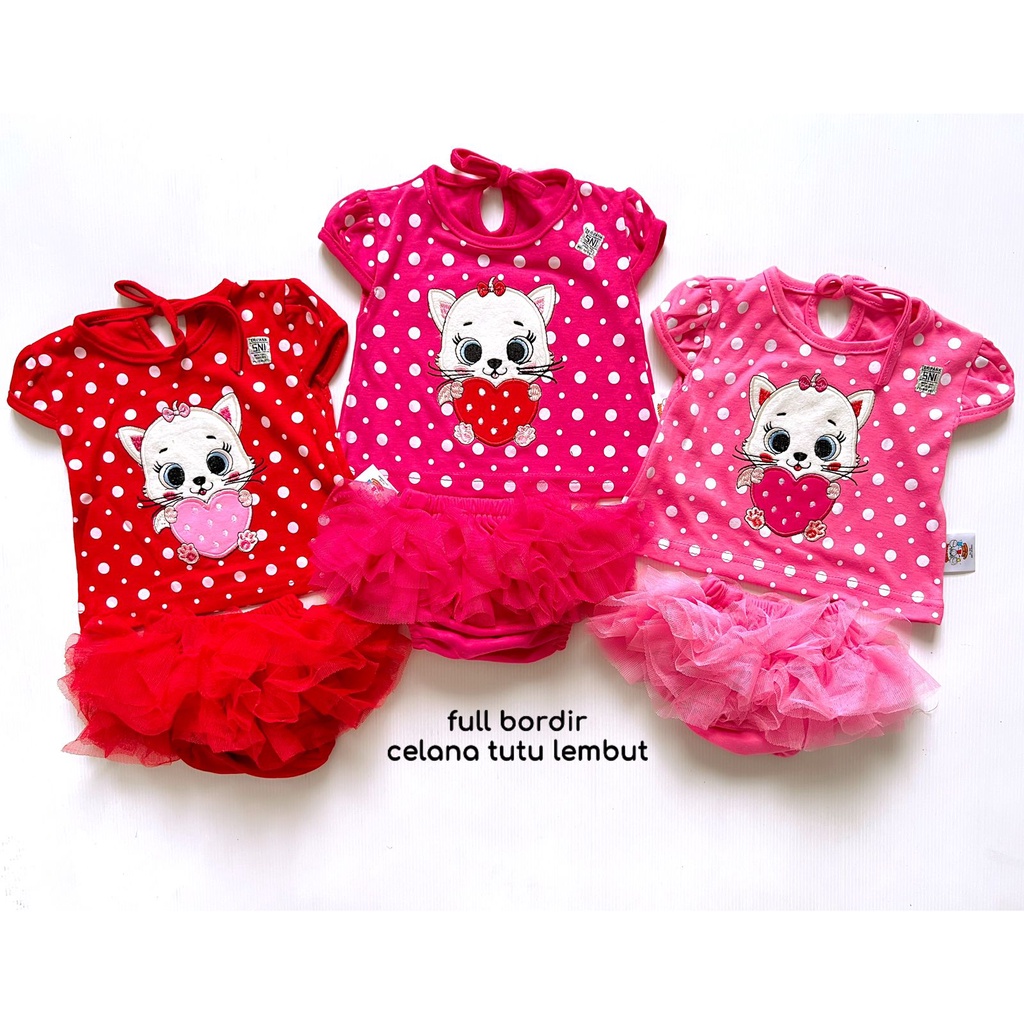 LOVE ME TUTU Baju Setelan Celana Tutu Pergi Lucu Fashion Anak Bayi Perempuan Cewek Terlaris Lucu