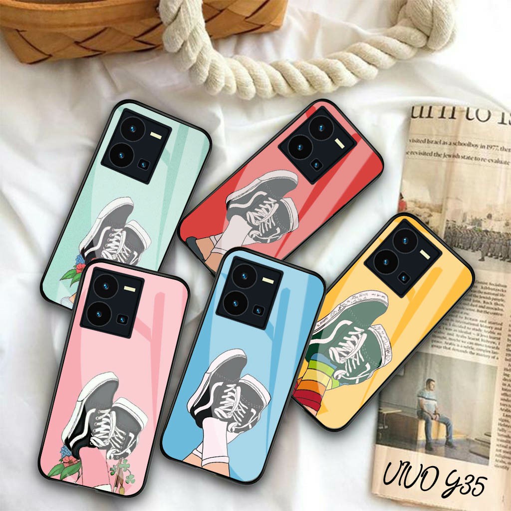 Softcase Glass Vivo Y35 - Case Vivo Y35 - Case Lucu - case Vivo Y35 - kesing Vivo Y35 - softcase Viv