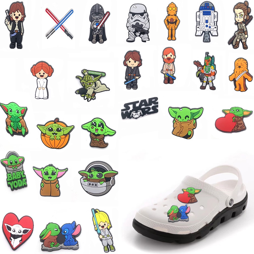 25 Pcs / set Charms Desain Star Wars Untuk Aksesoris Dekorasi Sepatu Sandal