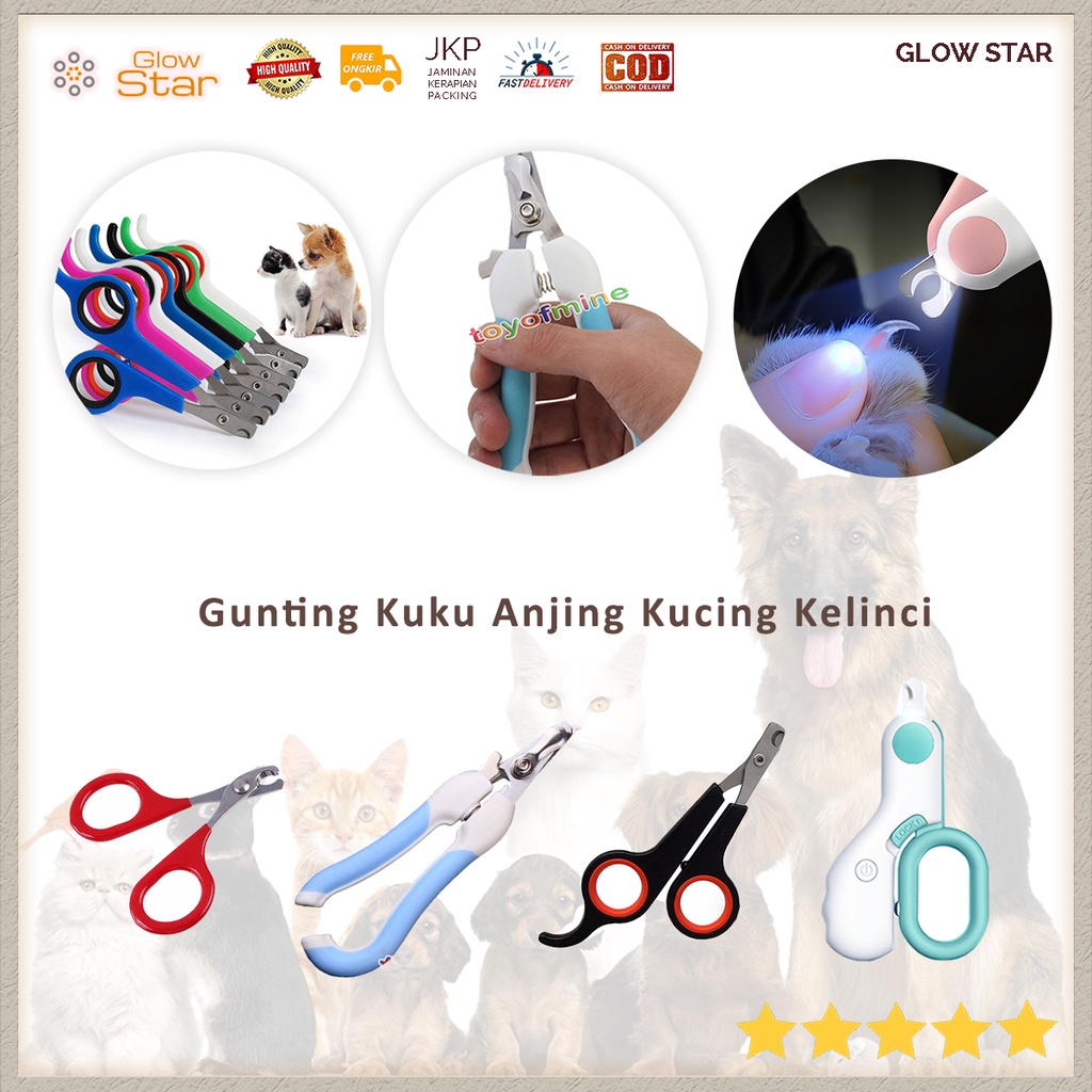 Gunting Kuku Anjing Kucing Kelinci Kikir Kuku Perapi Pemotong Stainless Steel Nail Clipper