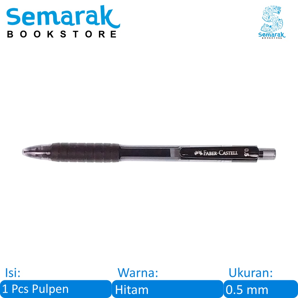 

Faber Castell Fast Gel Z Ballpoint Pulpen Cetek 0.5 - Hitam