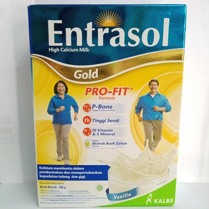 

[ COD ] Susu Entrasol Gold 350 gram (vanilla)