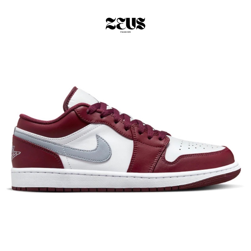 NIKE AIR JORDAN 1 LOW WHITE BORDEAUX GS ORIGINAL
