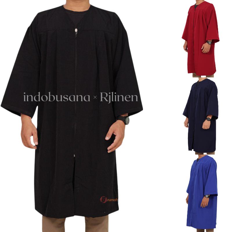 Jubah Wisuda Sarjana Dewasa Atribut Perlengkapan Baju Seragam Wisuda Premium Ready Jumbo RJLINEN