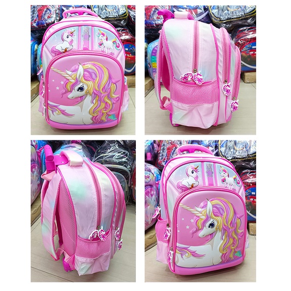 PROMO 10.10 TERBAIK TAS ANAK SEKOLAH SD TROLLEY DORONG GAMBAR ANAK PEREMPUAN KUDA PONY LILAC PUTRI SALJU 3RES ( Snow Odet Cetar Balon Sun Laila Candy Vale Cool 16inch )