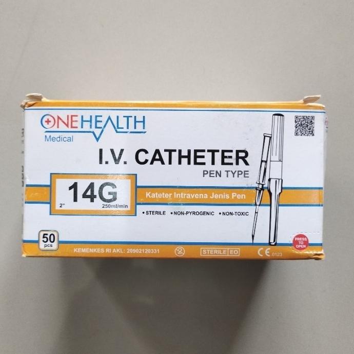 Promo Iv Catheter One Health 14 14G / Abocath / Jarum Infus Per Box
