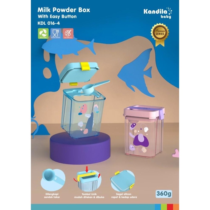 Kandila Baby Car Milk Powder Case Kotak Susu Bubuk Bayi 180g KDL016-3 / KDL016-4 Tempat Susu Bubuk Anak Bayi