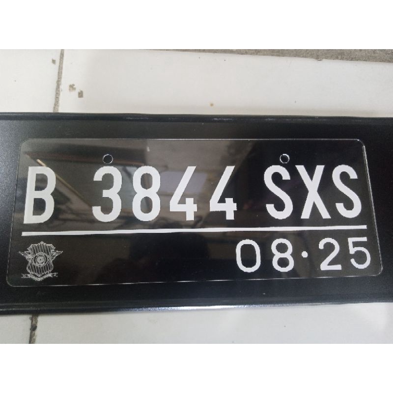 plat nomor motor akrilik (sepasang)