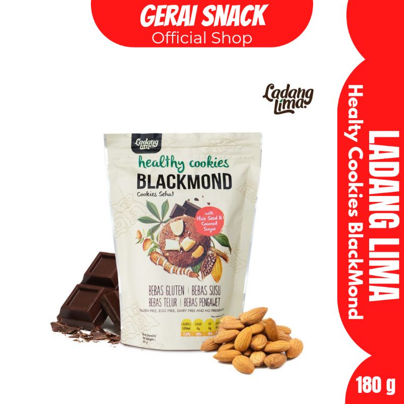 Ladang Lima - BLACKMOND Healty Cookies With Flax Seed &amp; Coconut Sugar 180 g