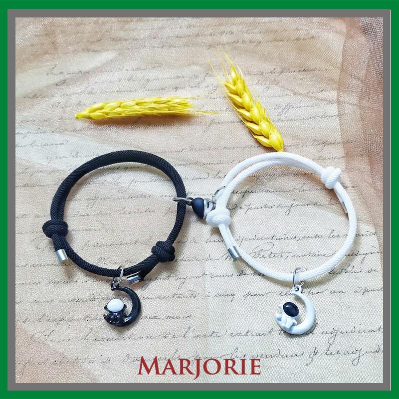 2Pcs Gelang Magnetik Pasangan Astronaut Uniseks Bintang Hadiah Perhiasan Fashion-MJD