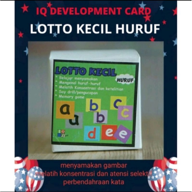 GE TOYS LOTTO KECIL HURUF/MAINAN BALITA DAN ANAK/IQ DEVELOPMENT