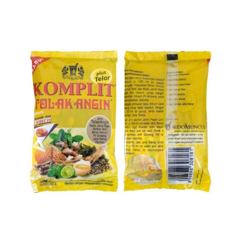 JAMU KOMPLIT TOLAK ANGIN PLUS +  TELOR SACHET