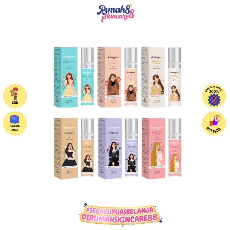 GEAMOORE Inspired Parfum BPOM 6ml (ROLL ON) EDP Unisex Parfum Geamore | Parfume Viral | Minyak Wangi | Parfum Thailand | Parfum Baccarat