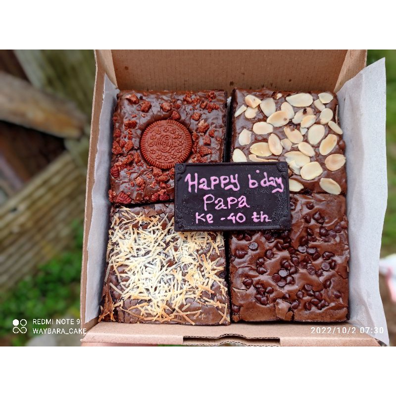 

brownie sekat 4 size 20x20