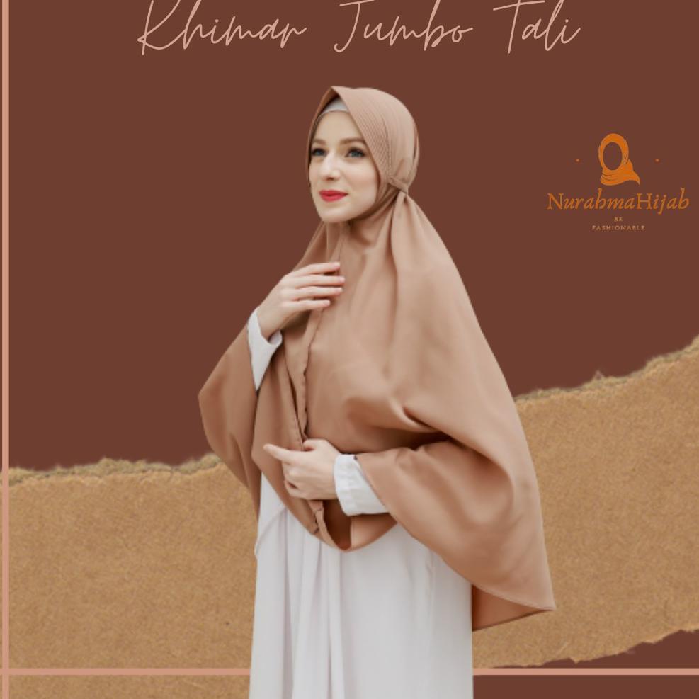Khimar Jumbo Tali Bahan Wollpeach Premium Bergo Maryam Jumbo Ped Wolfis "KPG.31Oc22ˢ"