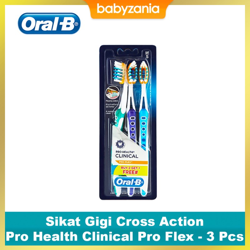 Jual Oral-B Sikat Gigi Cross Action Pro Health Clinical Pro Flex - 3 ...