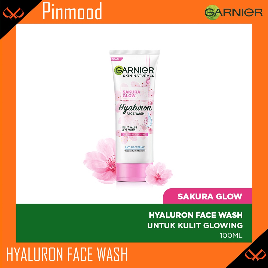 Jual Garnier Sakura Glow Face Wash [ 100 Ml ] White Cleanser Pinkish