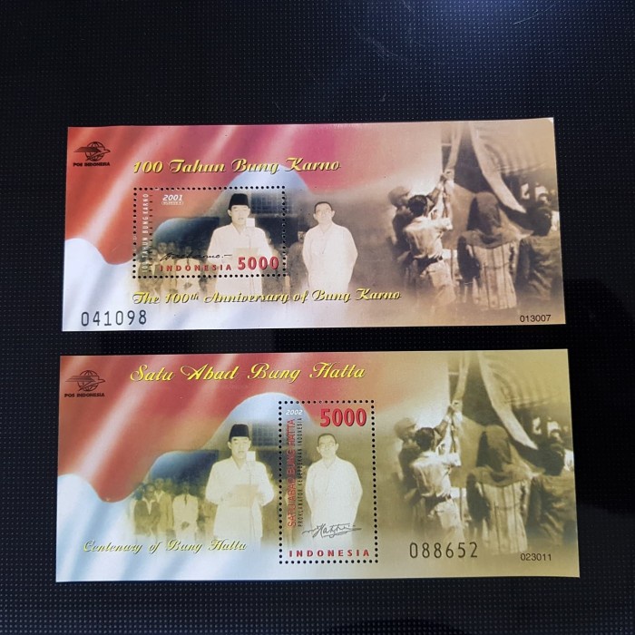 

Nikmati Prangko/Perangko Indonesia. Ss 100 Tahun Bung Karno & Bung Hatta. Murah