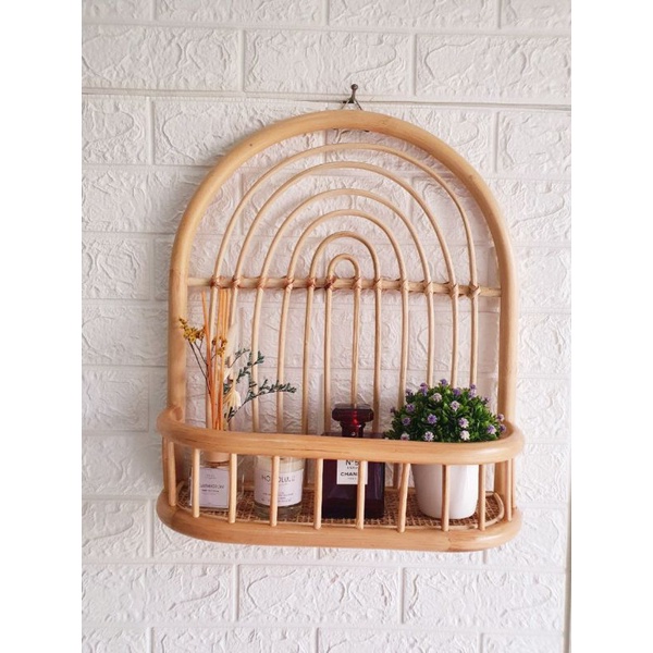 Jual Rak Dinding Rotan / hiasan dinding rainbow | Shopee Indonesia