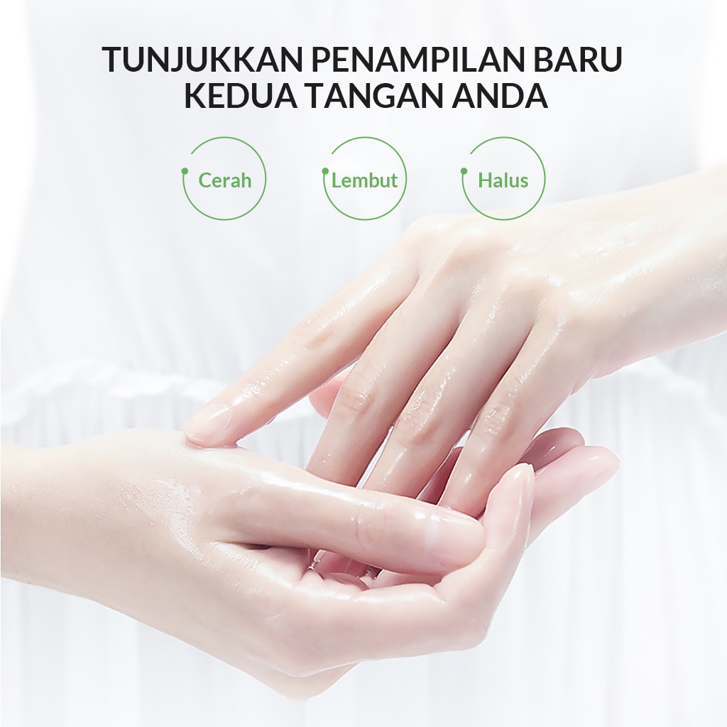 ready BIOAQUA Niacinamide Brightening Moisturizing Hand Mask 35g / masker tangan