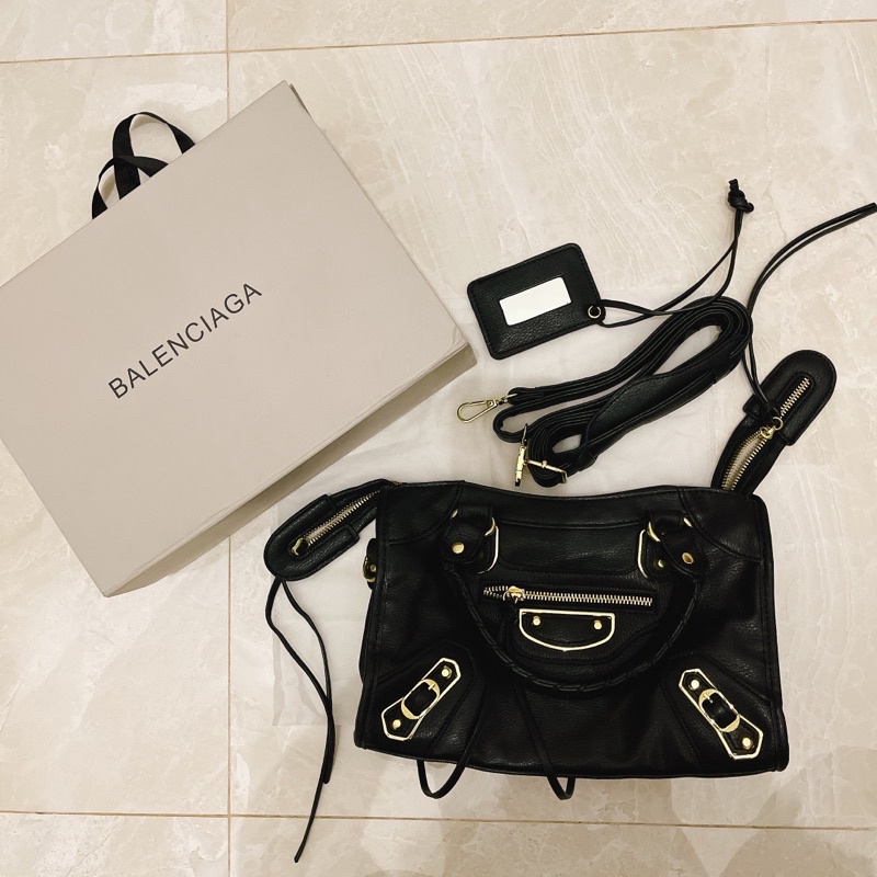 Balenciaga bag city edge GHW size 28cm warna black / hitam (preloved)