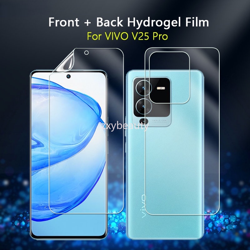 Pelindung Layar Vivo V25 5G / V25e Vivo V25 Pro paket 3 in 1 bahan hydrogel