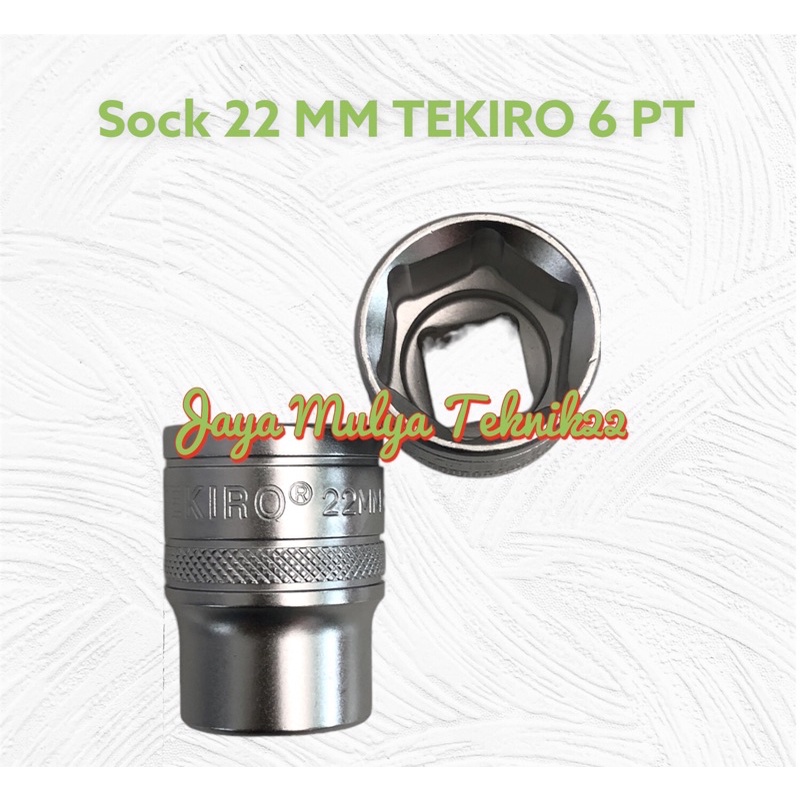 TEKIRO Mata sock 22 MM pendek / Kunci sock / Alat bengkel