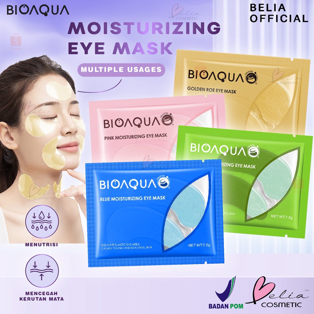 ❤ BELIA ❤ BIOAQUA Eye Mask Moisturizing | Masker Mata | Memudarkan kerutan mata | Mengurangi mata panda | BPOM