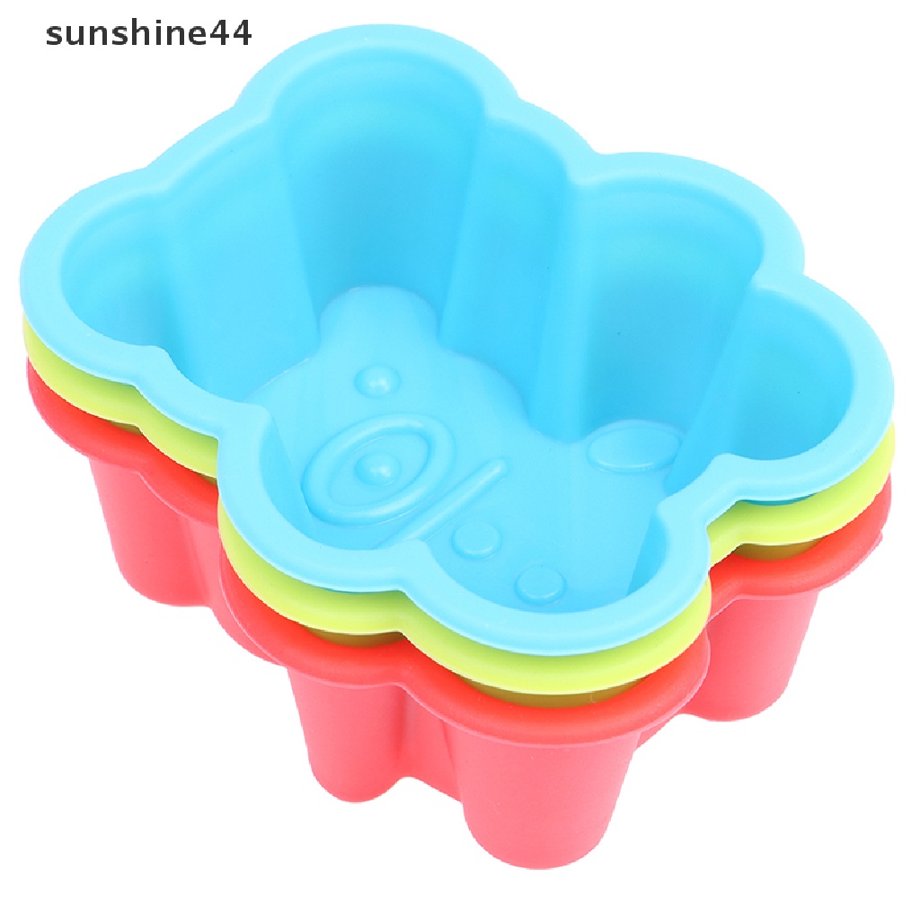 Sunshine 1Pc Cetakan Kue / Sabun Diy Bentuk Binatang Bahan Silikon Ukuran 7cm