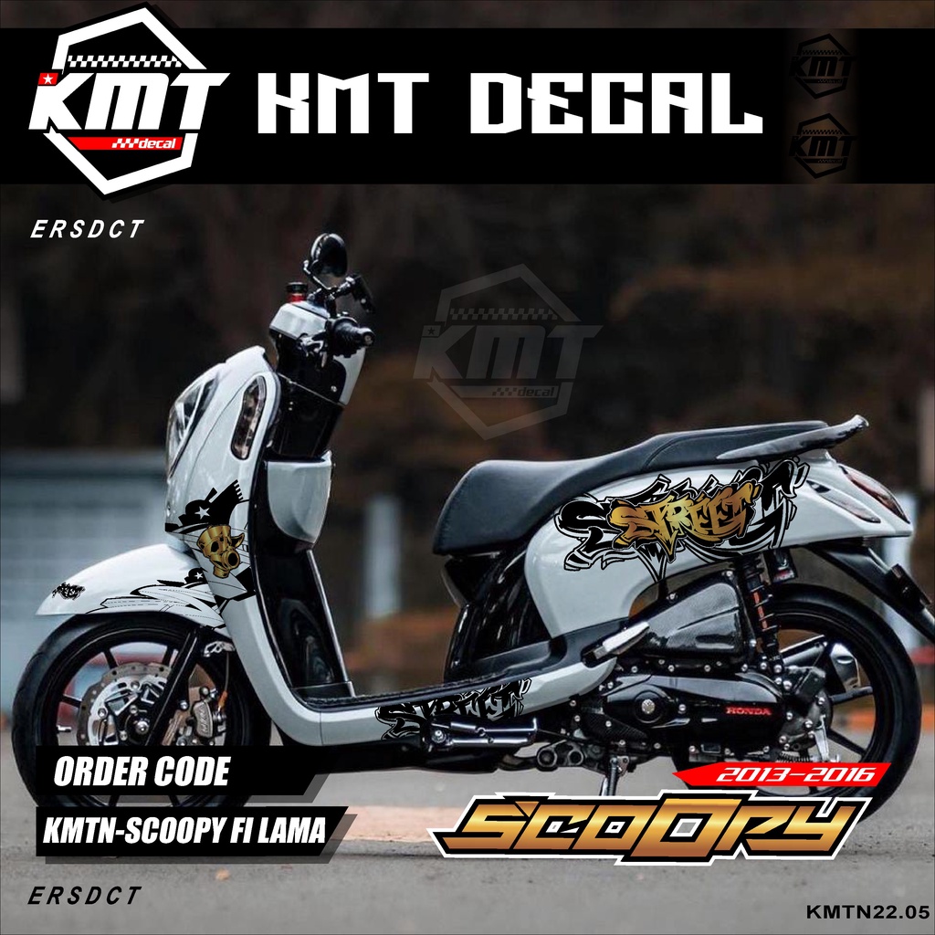 (BISA COD) Decal Scoopy full body Full Blok Skuter Scoopy - Dekal Sticker Scoopy Fi 2013 2014 2015 2