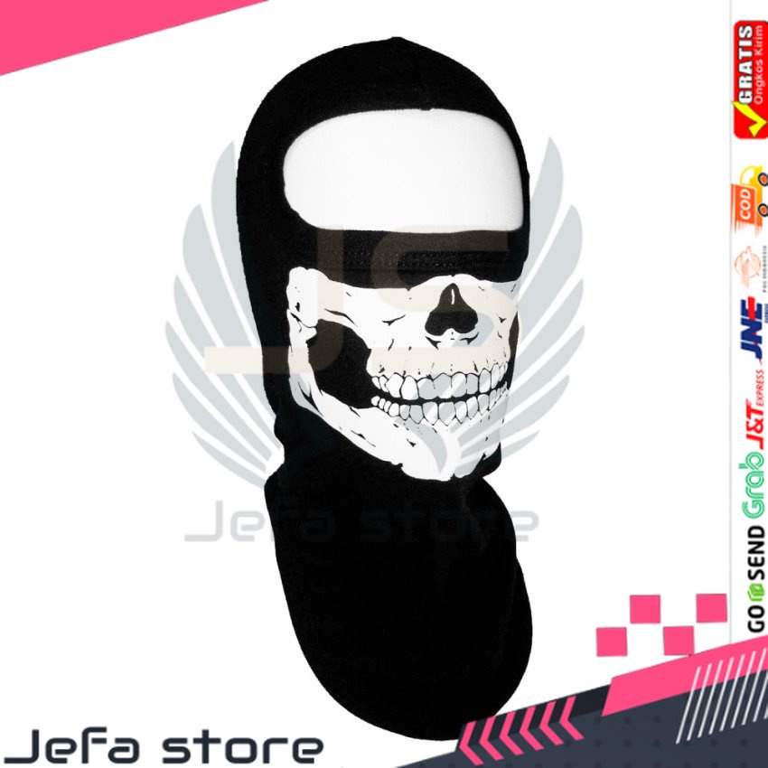 JS Masker Motor Full Face Model Tengkorak