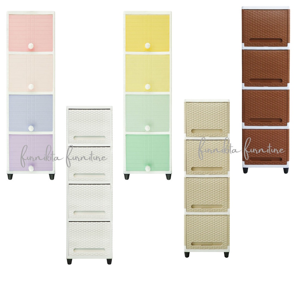 LEMARI PLASTIK RAK SERBAGUNA CLUB FLIP SUSUN 4 kusumafurniture