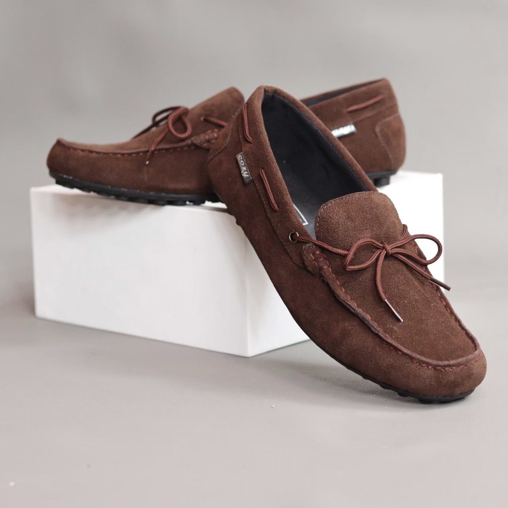 COD X SEPATU SLIP ON PRIA LOAFER DEWASA SUEDE PREMIUM CASUAL FORMAL SLIP ON PRIA KERJA KANTOR GURU PNS PESTA RESMI NYAMAN || SLIP ON PRIA PANSUS BERKUALITAS TRANDY