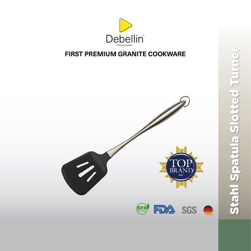 Preloved - Debellin Stahl Spatula Slotted Turner atau Sutil Silikon Food Grade Premium