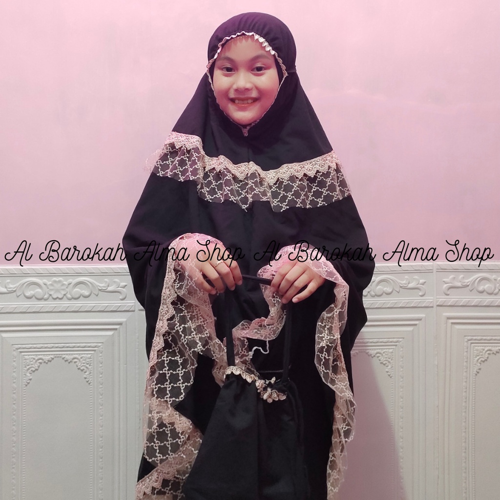 Mukena Anak Katun Usia 8-12tahun by Al Barokah Alma