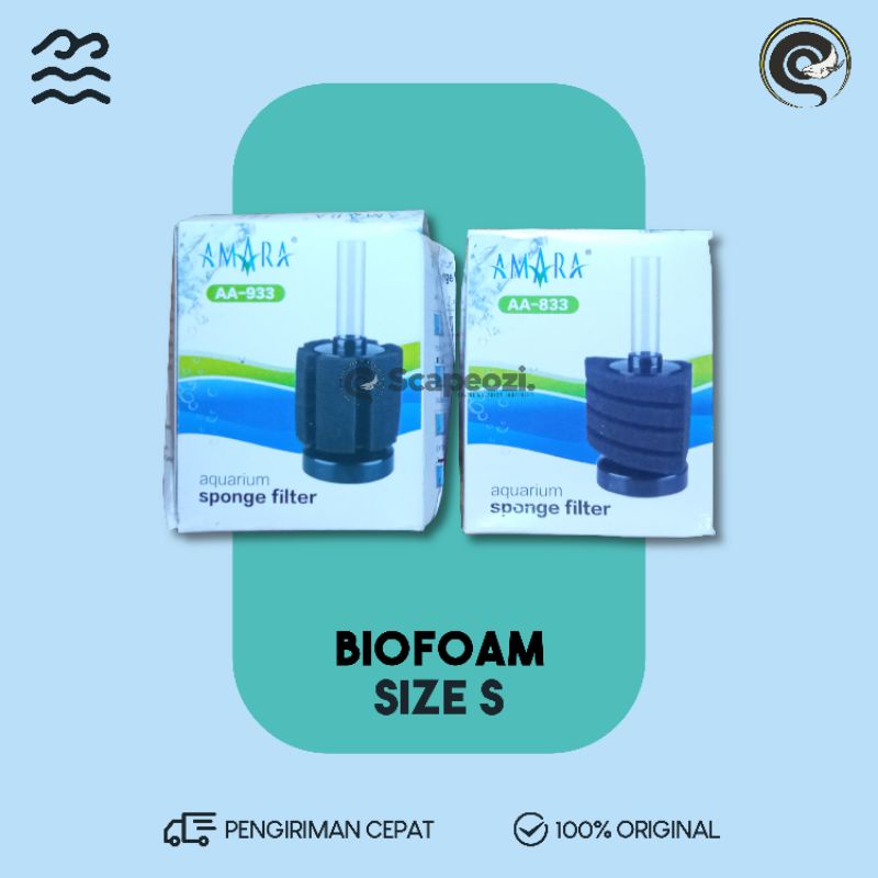 Mini Filter Aquarium Biofoam Filter Crown 58 // Quick Filter // Amara // Biofoam Aerator