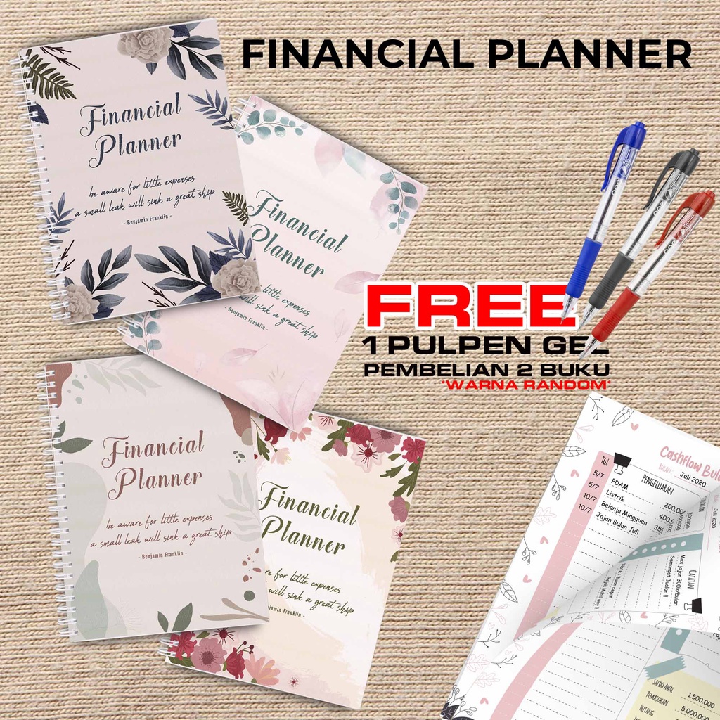 

Hanabi Uang Planner / Financial Planner Beli 2 Buku Gratis Pen Gel Kode FP13
