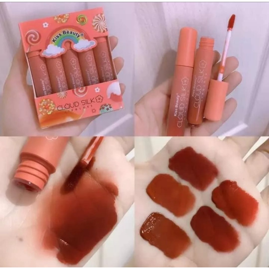 [SET ISI 5] Lipgloss Kiss Beauty Cloud Silk