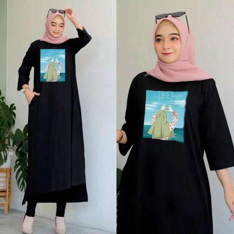 FF LONG TUNIK HIJAB COLABORATION TUNIK WANITA TERBARU