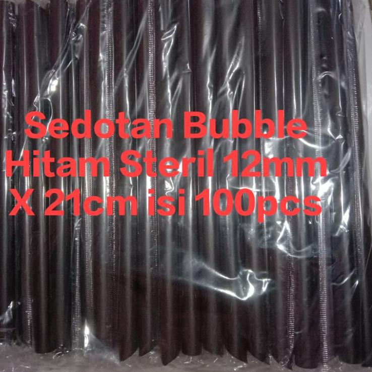 

Silahkan Beli--Sedotan boba hitam steril 100pcs