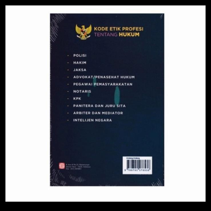 

DISKON TERBATAS !!! BUKU KODE ETIK PROFESI TENTANG HUKUM TERLARIS