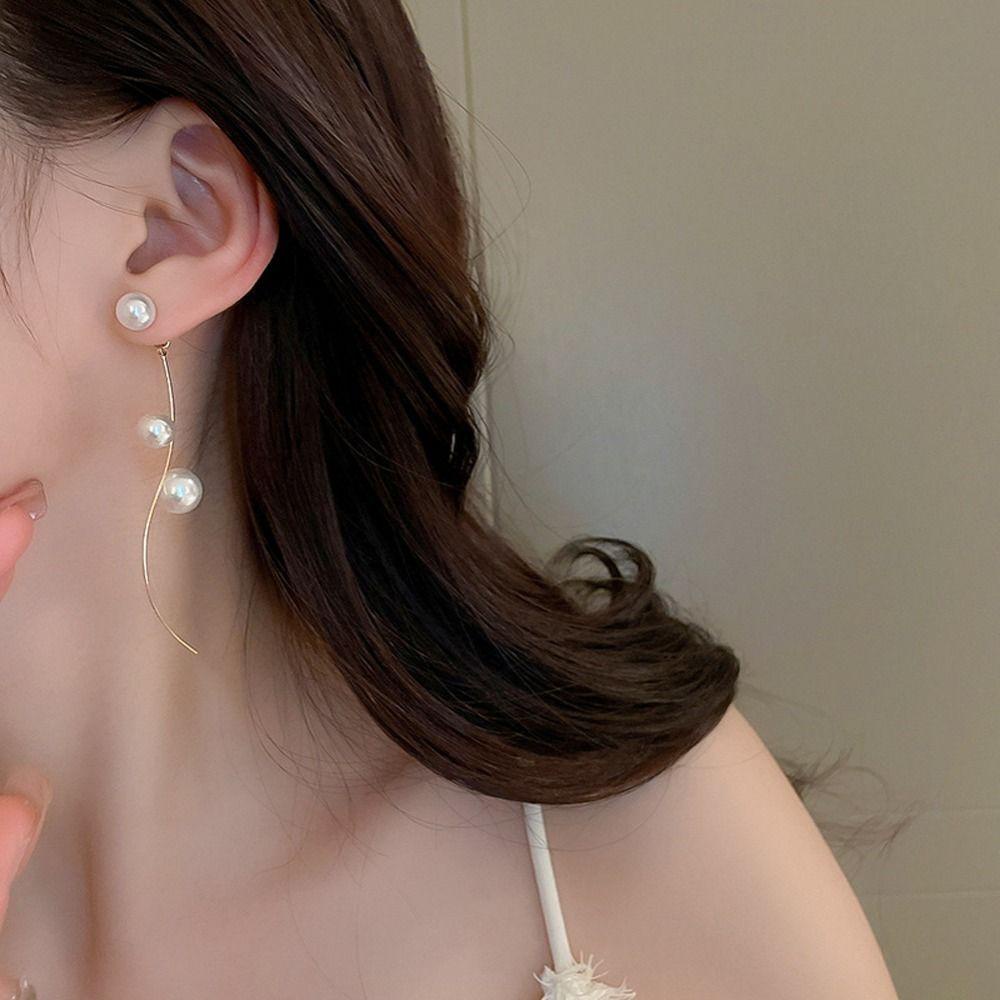 Mxbeauty Wanita Menjuntai Anting Sederhana Vintage Hadiah Pacar Berlian Imitasi Paduan Tembaga Lady Fashion Hoop Earrings