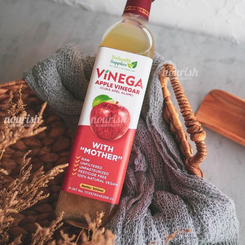 

★ Vinega, Apple Vinegar (cuka apel alami) with the mother 500g 