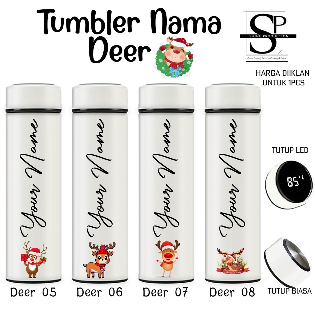 Tumbler Natal Custom Nama Stainless Steel 500 ML