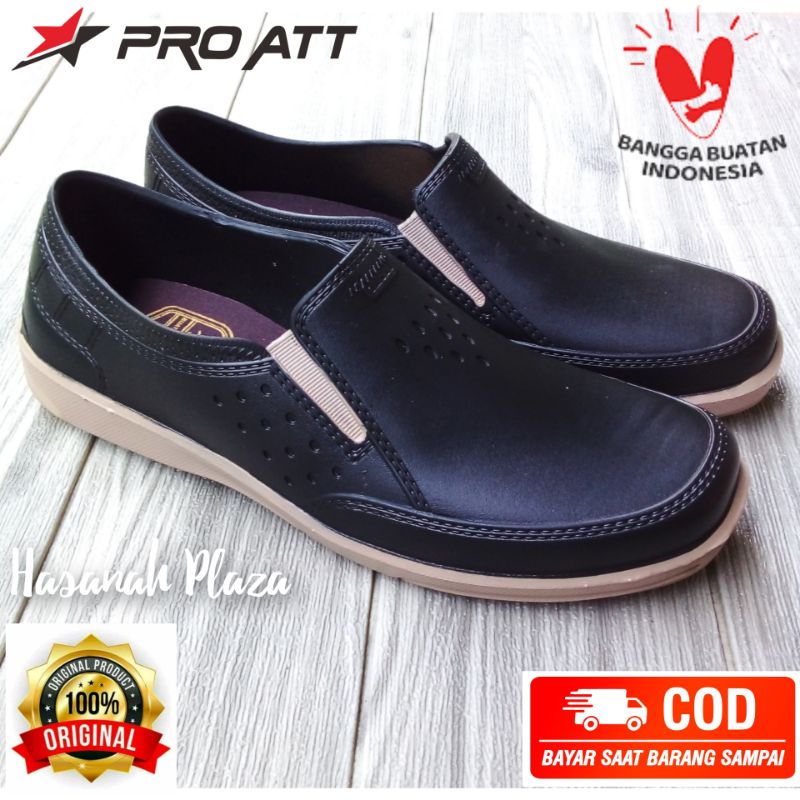 Sepatu Karet Pria ATT AWK 557 original/Sepatu Pantofel Pria Pro ATT/Sepatu Slip On ATT/Sepatu Anti Air  ATT