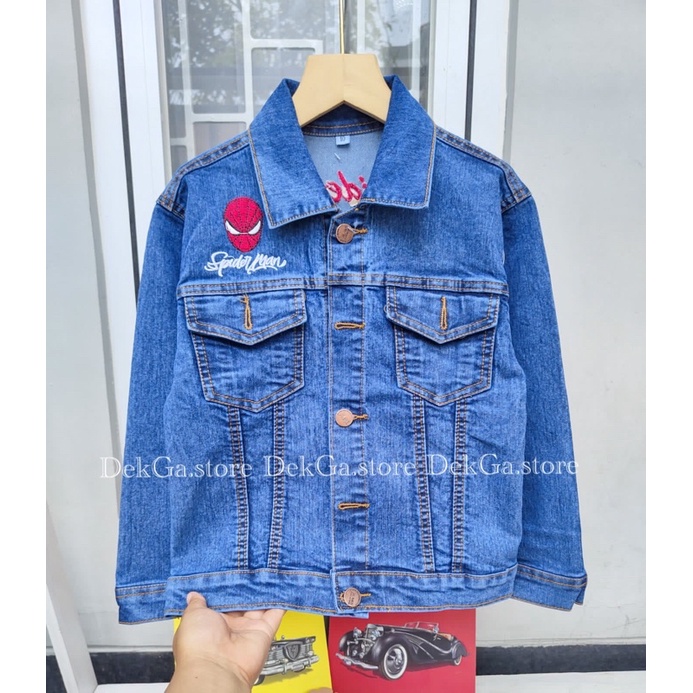 Jaket Jeans Anak Laki-Laki Motif