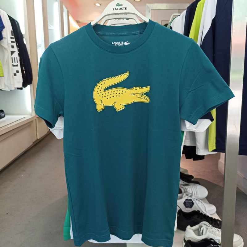 Kaos Lacoste Sports Green Big Logo