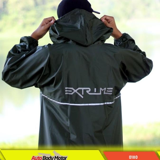180 Jas Hujan Motor Extrime Original Bahan Tebal HIJAU