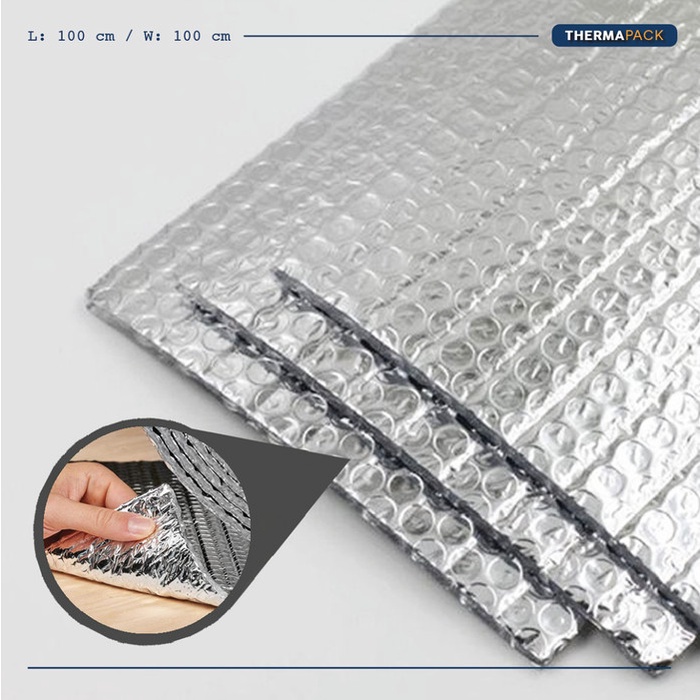 Thermapack Aluminium Bubble Foil Insulasi Aluminium Roll (Meteran)