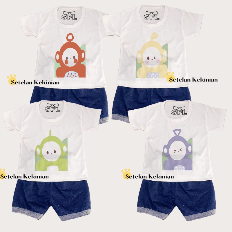 [BEAR] Setelan Anak Laki Laki 0-12bulan Bear Lucu Kekinian Set Baby Newborn Kado Akikah